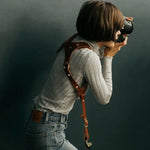 สายสะพายกล้องหนังกันลื่นแบบปลดเร็วพร้อมตะขอโลหะสำหรับกล้อง SLR / DSLR (ไหล่ซ้าย), ไหล่ซ้าย, ไหล่ขวา