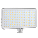 ไฟสตูดิโอ LED011S ขนาดพกพา 180 ดวง สำหรับถ่ายวิดีโอและภาพมืออาชีพ พร้อมจอ OLED และอะแดปเตอร์ Cold Shoe สำหรับกล้อง Canon / Nikon DSLR, 180 LED