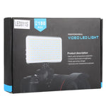 ไฟสตูดิโอ LED011S ขนาดพกพา 180 ดวง สำหรับถ่ายวิดีโอและภาพมืออาชีพ พร้อมจอ OLED และอะแดปเตอร์ Cold Shoe สำหรับกล้อง Canon / Nikon DSLR, 180 LED