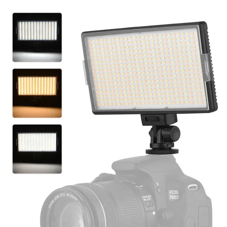ไฟสตูดิโอถ่ายภาพและวิดีโอสำหรับบล็อกเกอร์มืออาชีพ LED01 416 ดวง 3600LM สำหรับกล้อง DSLR Canon / Nikon, 416 LED