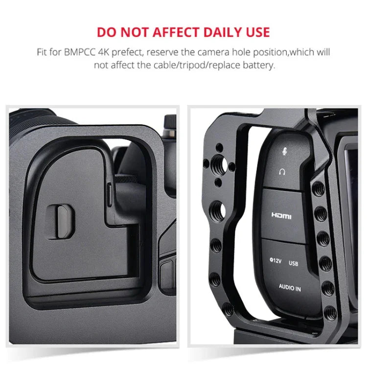 กรงจับกล้องวิดีโอพร้อมด้ามจับ YELANGU C9-A YLG0911A สำหรับ DJI BMPCC 4K, C9-A