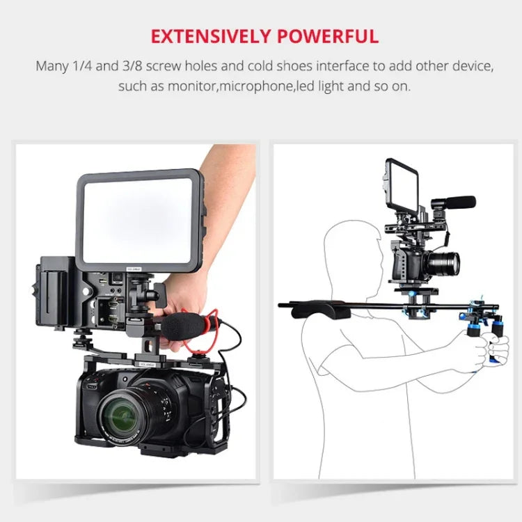กรงจับกล้องวิดีโอพร้อมด้ามจับ YELANGU C9-A YLG0911A สำหรับ DJI BMPCC 4K, C9-A