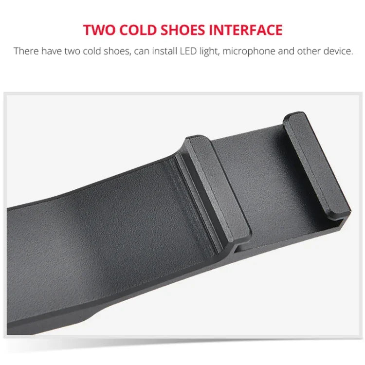 อะแดปเตอร์ขาตั้ง Cold Hot Shoe คู่ YELANGU YLG0702A ขาจับขยายอะลูมิเนียมอัลลอย, ขาตั้ง Cold Hot คู่