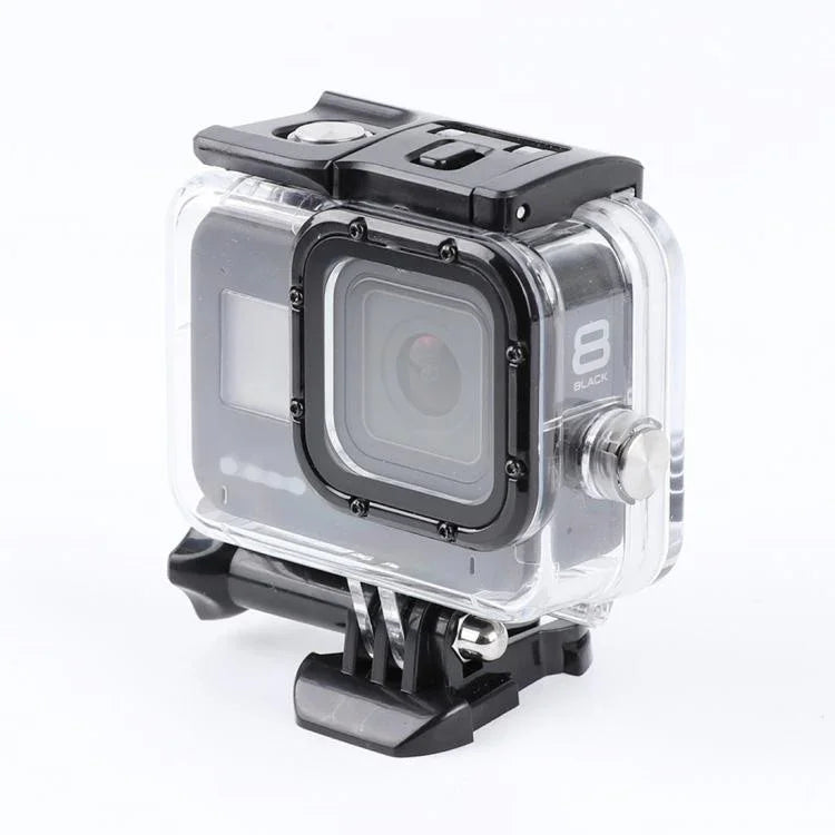 เคสกันน้ำลึก 45ม. พร้อมตะขอและฐานยึดสกรู สำหรับ GoPro HERO8 Black, สำหรับ GoPro HERO8 Black