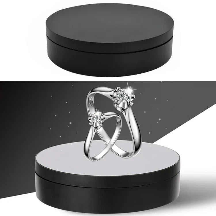แท่นหมุนแสดงผลชาร์จ USB อัจฉริยะ 360 องศา ขนาด 13.8 ซม. อุปกรณ์ประกอบฉากถ่ายวิดีโอ รับน้ำหนัก 3 กก.