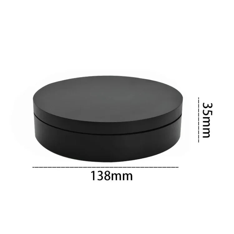 แท่นหมุนแสดงผลชาร์จ USB อัจฉริยะ 360 องศา ขนาด 13.8 ซม. อุปกรณ์ประกอบฉากถ่ายวิดีโอ รับน้ำหนัก 3 กก.