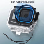RUIGPRO เลนส์มาโคร 58มม. 16X สำหรับ GoPro HERO8 พร้อมฟิลเตอร์เคสดำน้ำและแหวนอะแดปเตอร์ฟิลเตอร์พร้อมฝาครอบเลนส์