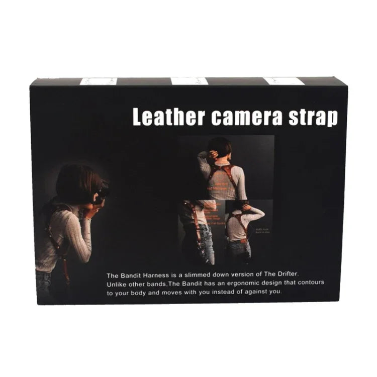 สายสะพายกล้องหนังแบบสองไหล่กันลื่นปลดเร็วพร้อมตะขอโลหะสำหรับกล้อง SLR / DSLR, สองไหล่ (สีน้ำตาล), สองไหล่ (สีดำ)