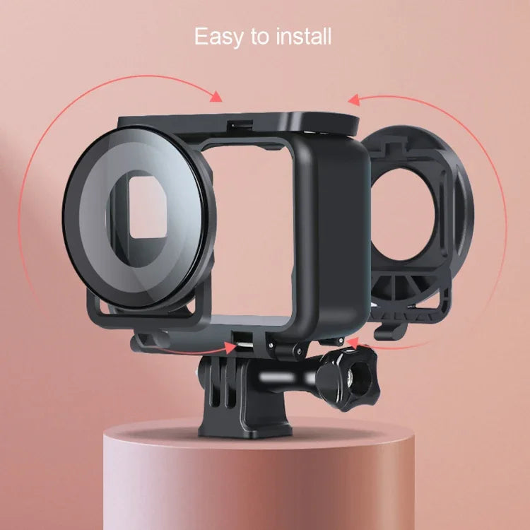 ฝาครอบแก้วป้องกันเลนส์สำหรับกล้องพาโนรามา Insta360one R พร้อมกรอบ สำหรับ Insta360 One R