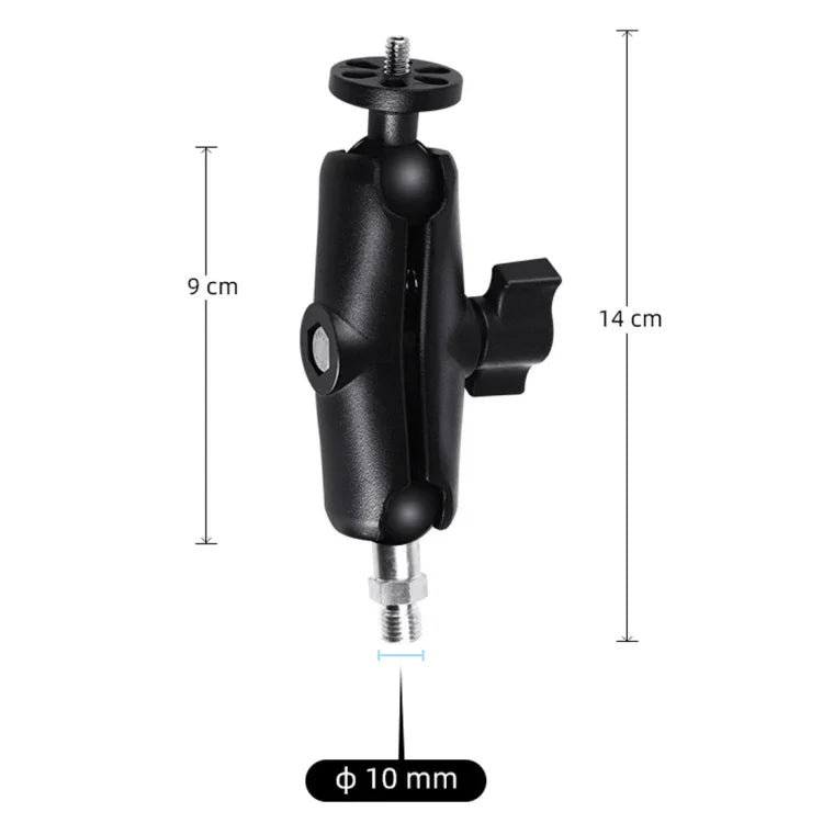 แท่นยึดแท่งเชื่อมต่อ M10 9 ซม. สำหรับมอเตอร์ไซค์ พร้อมอะแดปเตอร์ขาตั้งกล้องและสกรู สำหรับ GoPro, Insta360, DJI และกล้องแอคชั่นอื่นๆ, แท่นยึดแท่งเชื่อมต่อ M10 9 ซม.