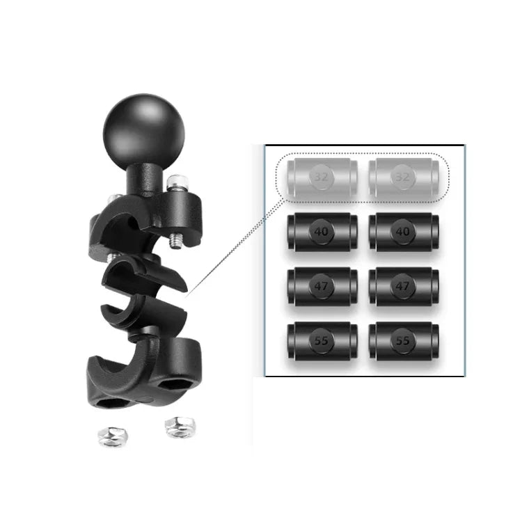 แท่นยึดหัวบอล 25 มม. สำหรับกระจกมองหลังมอเตอร์ไซค์ พร้อมปะเก็น 4 แบบ สำหรับ GoPro, Insta360, DJI และกล้องแอคชั่นอื่นๆ, หัวบอล 25 มม. พร้อมปะเก็น 4 แบบ