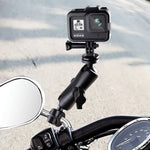 แท่นยึดหัวบอล 25 มม. สำหรับกระจกมองหลังมอเตอร์ไซค์ พร้อมรูสกรู 1 ซม. สำหรับ GoPro, Insta360, DJI และกล้องแอคชั่นอื่นๆ, หัวบอล 25 มม. พร้อมรูสกรู 1 ซม.