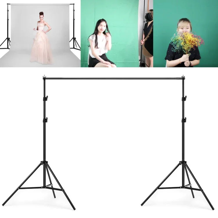 ชุดขาตั้งฉากหลังสตูดิโอถ่ายภาพ ขนาด 200x200 ซม. พร้อมขาตั้งและคานขวาง, 200x200 ซม.