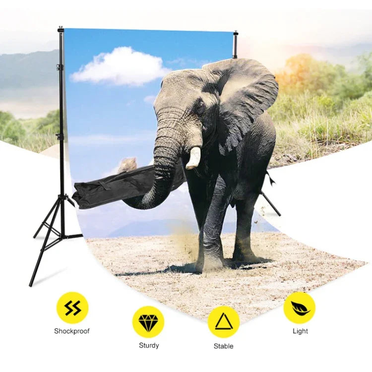 ชุดขาตั้งฉากหลังสตูดิโอถ่ายภาพ ขนาด 200x200 ซม. พร้อมขาตั้งและคานขวาง, 200x200 ซม.
