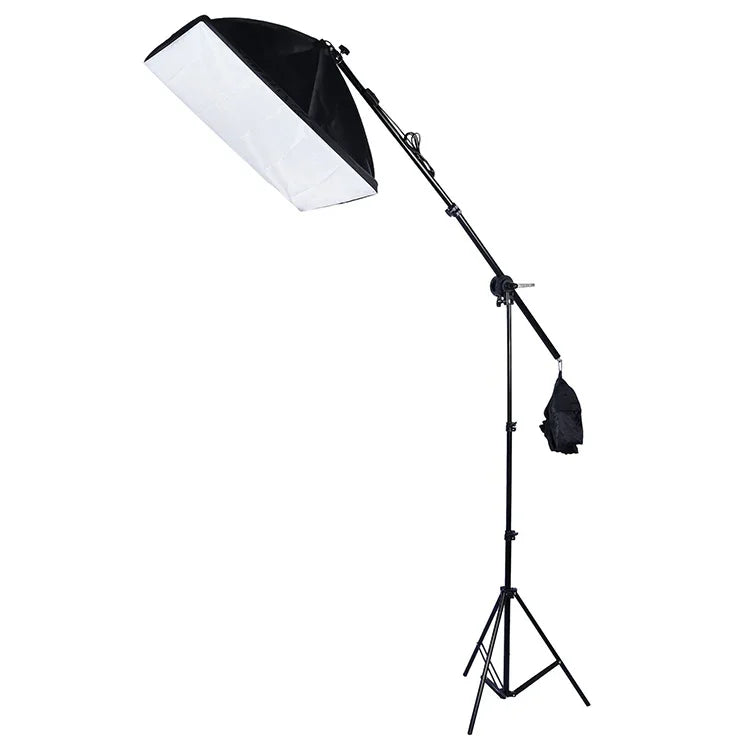 ชุดไฟถ่ายภาพ Softbox ขนาด 50x70 ซม. พร้อมขาตั้งไฟถ่ายภาพ 2 ม. และขาตั้งแถบขวางแขน Jib สตูดิโอแฟลช