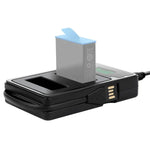 ที่ชาร์จแบตเตอรี่คู่พร้อมจอแสดงผลความจุการชาร์จสำหรับ GoPro HERO9 Black / HERO10 Black, แสดงความจุการชาร์จ