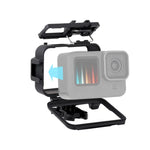 เคสป้องกันกรอบพลาสติกสำหรับ GoPro HERO10 Black / HERO9 Black พร้อมฐานล็อกและสกรูยาว กรอบพลาสติก