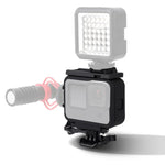 เคสป้องกันกรอบพลาสติกสำหรับ GoPro HERO10 Black / HERO9 Black พร้อมฐานล็อกและสกรูยาว กรอบพลาสติก