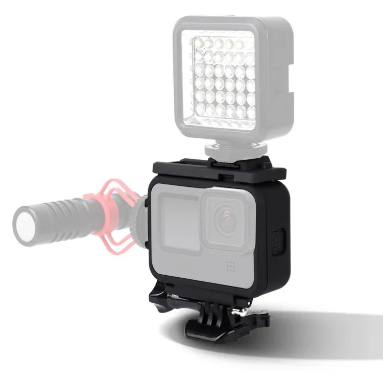 เคสป้องกันกรอบพลาสติกสำหรับ GoPro HERO10 Black / HERO9 Black พร้อมฐานล็อกและสกรูยาว กรอบพลาสติก
