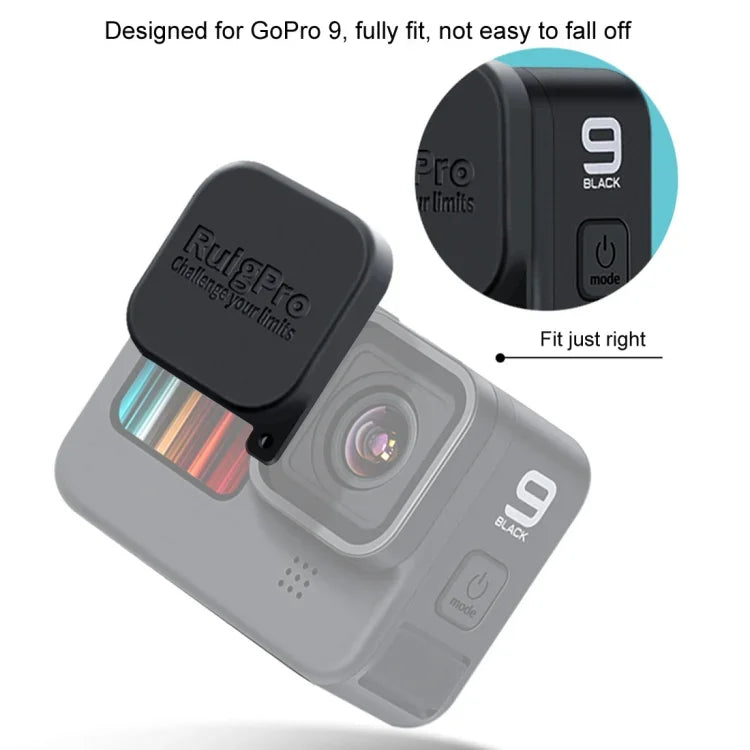 RUIGPRO ฝาครอบเลนส์กล้องยางนุ่มกันรอยขีดข่วนสำหรับ GoPro HERO10 Black / HERO9 Black สำหรับ GoPro HERO9 Black