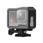 เคสป้องกันกรอบพลาสติก ABS สำหรับ GoPro HERO10 Black / HERO9 Black พร้อมล็อกฐานและสกรู กรอบพลาสติก ABS