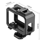เคสป้องกันกรอบพลาสติก ABS สำหรับ GoPro HERO10 Black / HERO9 Black พร้อมล็อกฐานและสกรู กรอบพลาสติก ABS
