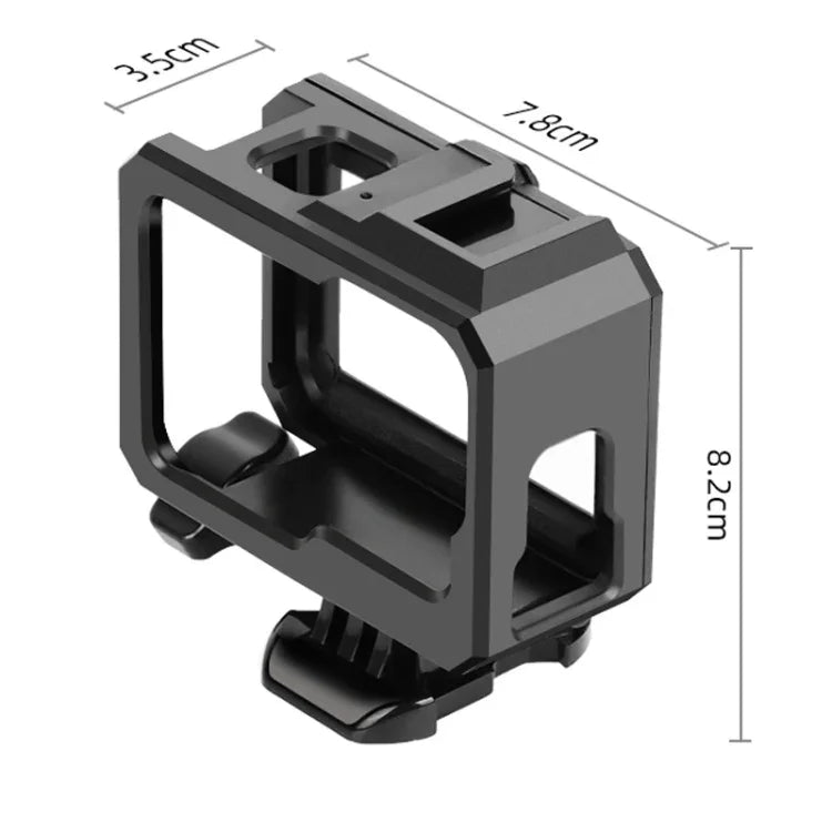 เคสป้องกันกรอบพลาสติก ABS สำหรับ GoPro HERO10 Black / HERO9 Black พร้อมล็อกฐานและสกรู กรอบพลาสติก ABS