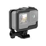 เคสป้องกันกรอบพลาสติก ABS สำหรับ GoPro HERO10 Black / HERO9 Black พร้อมล็อกฐานและสกรู กรอบพลาสติก ABS
