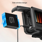 เคสป้องกันกรอบพลาสติก ABS สำหรับ GoPro HERO10 Black / HERO9 Black พร้อมล็อกฐานและสกรู กรอบพลาสติก ABS