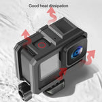 เคสป้องกันกรอบพลาสติก ABS สำหรับ GoPro HERO10 Black / HERO9 Black พร้อมล็อกฐานและสกรู กรอบพลาสติก ABS