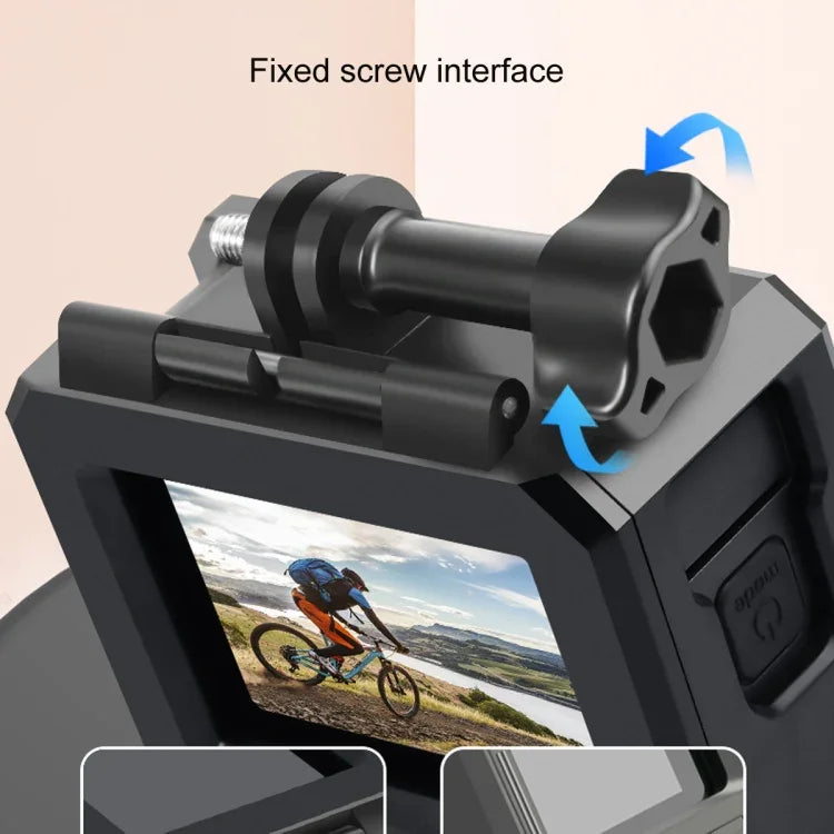 เคสป้องกันกรอบพลาสติก ABS สำหรับ GoPro HERO10 Black / HERO9 Black พร้อมล็อกฐานและสกรู กรอบพลาสติก ABS