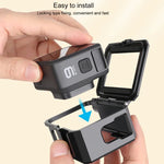 เคสป้องกันกรอบพลาสติก ABS สำหรับ GoPro HERO10 Black / HERO9 Black พร้อมล็อกฐานและสกรู กรอบพลาสติก ABS