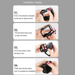 เคสป้องกันกรอบพลาสติก ABS สำหรับ GoPro HERO10 Black / HERO9 Black พร้อมล็อกฐานและสกรู กรอบพลาสติก ABS