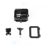 เคสกันน้ำลึก 50m พร้อมตัวล็อก ฐานยึดพื้นฐานและสกรู สำหรับ GoPro HERO10 Black / HERO9 Black, เคสกันน้ำ 50m