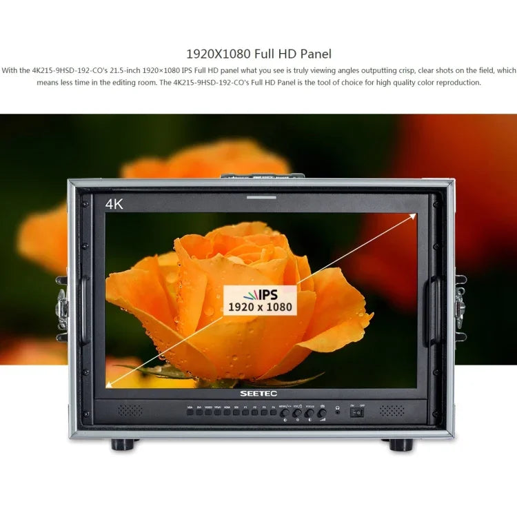 SEETEC 4K215-9HSD-CO จอมอนิเตอร์กล้องสนาม 21.5 นิ้ว 1920x1080 SDI / HDMI Full HD Director Box, 4K215-9HSD-CO