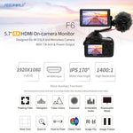 FEELWORLD F6 จอ IPS ขนาด 5.5 นิ้ว 1920x1080 HDMI 4K มอนิเตอร์สนามกล้อง, F6