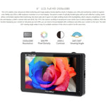 FEELWORLD LUT6 จอ IPS 6 นิ้ว 1920x1080 2600 nits พร้อม HDMI 4K และระบบสัมผัสสำหรับกล้อง LUT6
