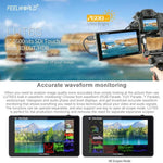 จอมอนิเตอร์กล้อง FEELWORLD LUT6S 1920x1080 2600 nits ขนาด 6 นิ้ว IPS พร้อม HDMI 4K หน้าจอสัมผัส SDI HDI, LUT6S