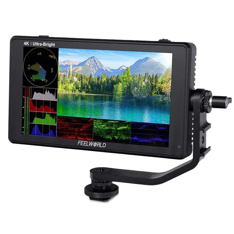 จอมอนิเตอร์กล้อง FEELWORLD LUT6S 1920x1080 2600 nits ขนาด 6 นิ้ว IPS พร้อม HDMI 4K หน้าจอสัมผัส SDI HDI, LUT6S