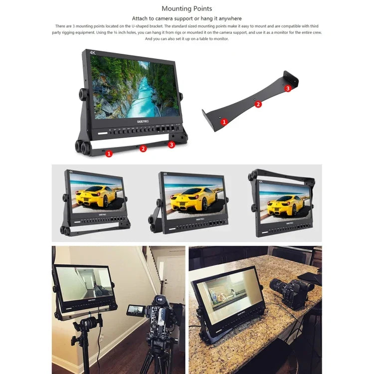 จอมอนิเตอร์กล้องระดับออกอากาศ SEETEC P133-9HSD 1920x1080 ขนาด 13.3 นิ้ว Full HD, P133-9HSD