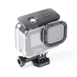 เคสกันกระแทก กันฝุ่น พร้อมรูชาร์จ ตัวล็อก ฐานยึดพื้นฐานและสกรู สำหรับ GoPro HERO10 Black / HERO9 Black