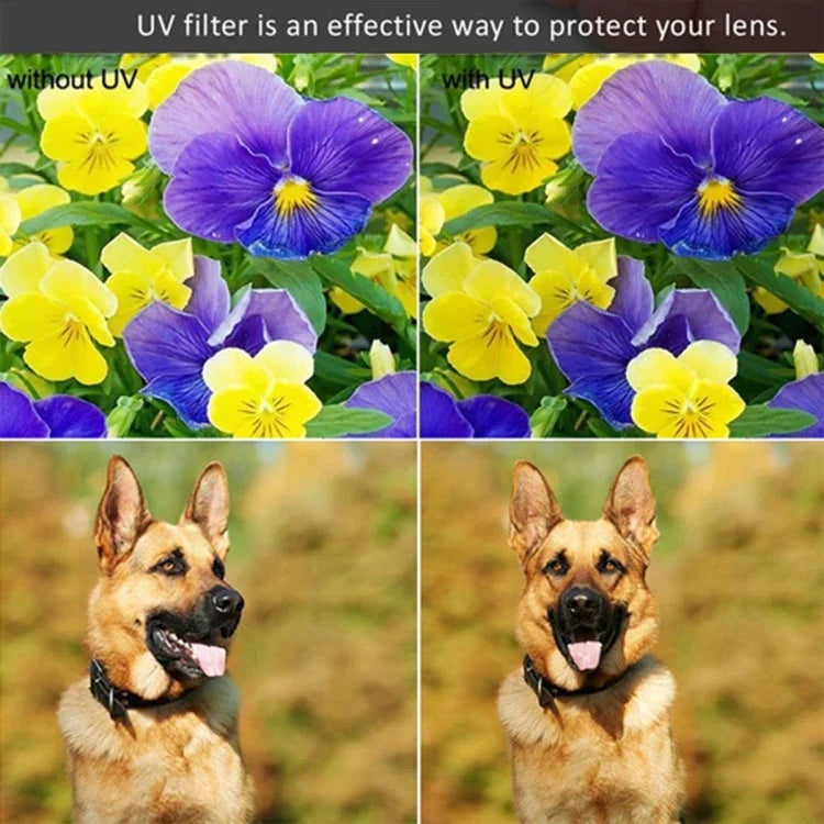 RUIGPRO ฟิลเตอร์เลนส์มืออาชีพ 10 in 1 ขนาด 52 มม. UV+ND2+ND4+ND8+Star 8+ +CPL+เหลือง/แดง/ม่วง+เลนส์มาโคร 10X สำหรับ GoPro HERO10 Black / HERO9 Black พร้อมวงแหวนอะแดปเตอร์และฝาครอบเลนส์