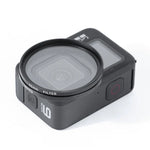 RUIGPRO ฟิลเตอร์เลนส์มืออาชีพ 10 in 1 ขนาด 52 มม. UV+ND2+ND4+ND8+Star 8+ +CPL+เหลือง/แดง/ม่วง+เลนส์มาโคร 10X สำหรับ GoPro HERO10 Black / HERO9 Black พร้อมวงแหวนอะแดปเตอร์และฝาครอบเลนส์