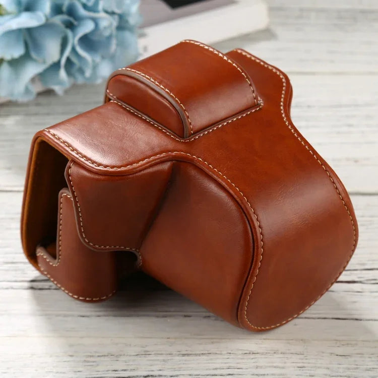 กระเป๋าเคสกล้องหนัง PU พร้อมสายสะพาย สำหรับ FUJIFILM X-T200 (เลนส์ 15-45mm), สำหรับ FUJI X-T200