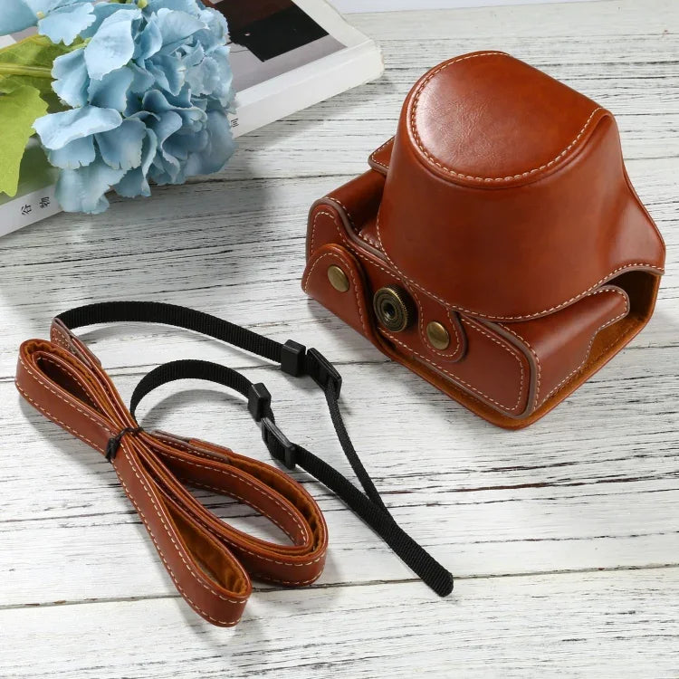 กระเป๋าเคสกล้องหนัง PU พร้อมสายสะพาย สำหรับ FUJIFILM X-T200 (เลนส์ 15-45mm), สำหรับ FUJI X-T200