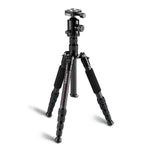 TRIOPO T259G+Q2 ขาตั้งกล้องคาร์บอนไฟเบอร์แบบพกพาปรับได้ พร้อมหัวบอล Q-2 สำหรับกล้อง SLR, T259G+Q2