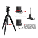 TRIOPO T259G+Q2 ขาตั้งกล้องคาร์บอนไฟเบอร์แบบพกพาปรับได้ พร้อมหัวบอล Q-2 สำหรับกล้อง SLR, T259G+Q2