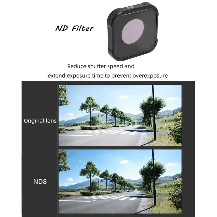 ฟิลเตอร์เลนส์ ND64 JSR KB Series สำหรับ GoPro HERO13 Black /12 Black /11 Black /10 Black /9 Black, ND64