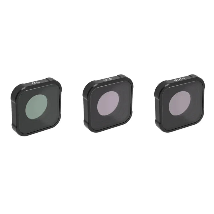 ฟิลเตอร์เลนส์ CPL+ND8+ND16 JSR KB Series สำหรับ GoPro HERO13 Black /12 Black /11 Black /10 Black /9 Black, 3-in-1
