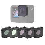 ฟิลเตอร์เลนส์ MCUV+CPL+ND8+ND16+ND32 JSR KB Series สำหรับ GoPro HERO13 Black /12 Black /11 Black /10 Black /9 Black, 5-in-1